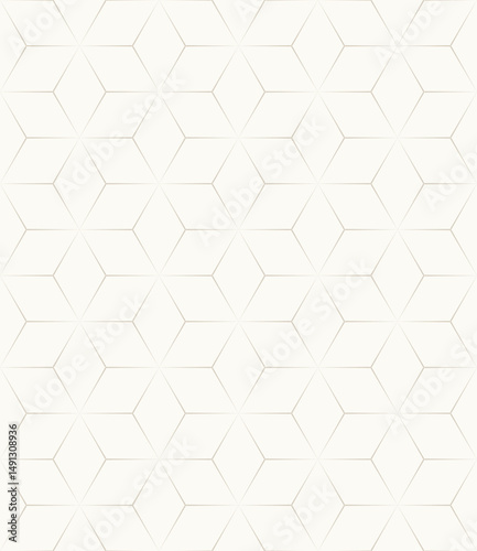 Vector seamless pattern. Simple abstract swatch. Hexagonal light monochrome background. Contemporary simple geometric print. Can be used as swatch for illustrator.