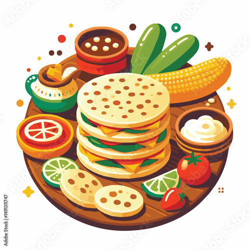 food, arepa, breakfast, colombia, bread, corn, lunch, traditional, typical, latin, dinner, homemade, meal, delicious, snack, cuisine, cheese, grilled, chicken, isolated, meat, culture, tradition, maiz