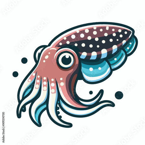 cuttlefish, sea, squid, seafood, nature, marine, fish, animal, ocean, isolated, wildlife, octopus, tentacle, food, vector, underwater, illustration, wild, background, water, tropical, aquatic, life, d
