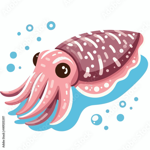 cuttlefish, sea, squid, seafood, nature, marine, fish, animal, ocean, isolated, wildlife, octopus, tentacle, food, vector, underwater, illustration, wild, background, water, tropical, aquatic, life, d