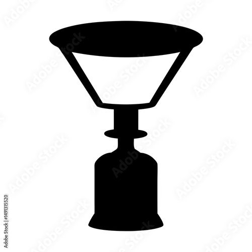 Black and white silhouette of a vintage outdoor street lamp