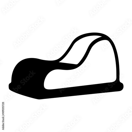 Silhouette of a comfortable lounge chair suitable for relaxation and leisure time