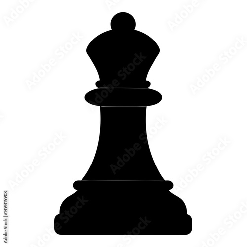 Chess Queen Silhouette A Powerful Strategic Piece in a Game of Wits