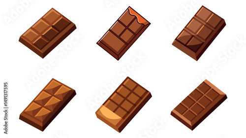 Variety of Chocolates: A tempting visual feast, a collection of meticulously crafted chocolate bars, each displaying unique textures and cocoa richness. From smooth to textured.