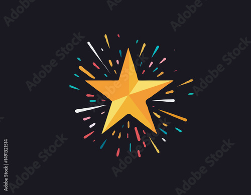 Transparent Fireworks Element. Sparkles Star. Radiance flash rays