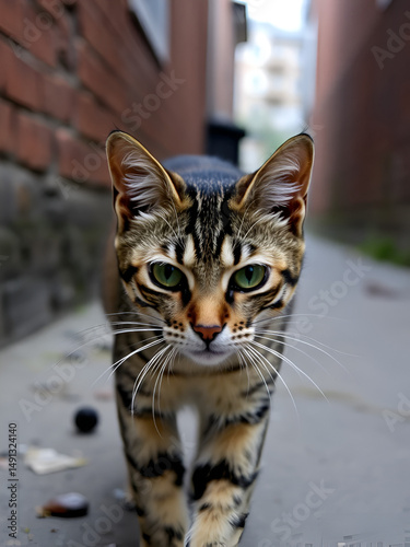 image of a determined-looking alley cat