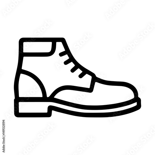 line icon boots on white background vector
Vector icon clothes and shoes