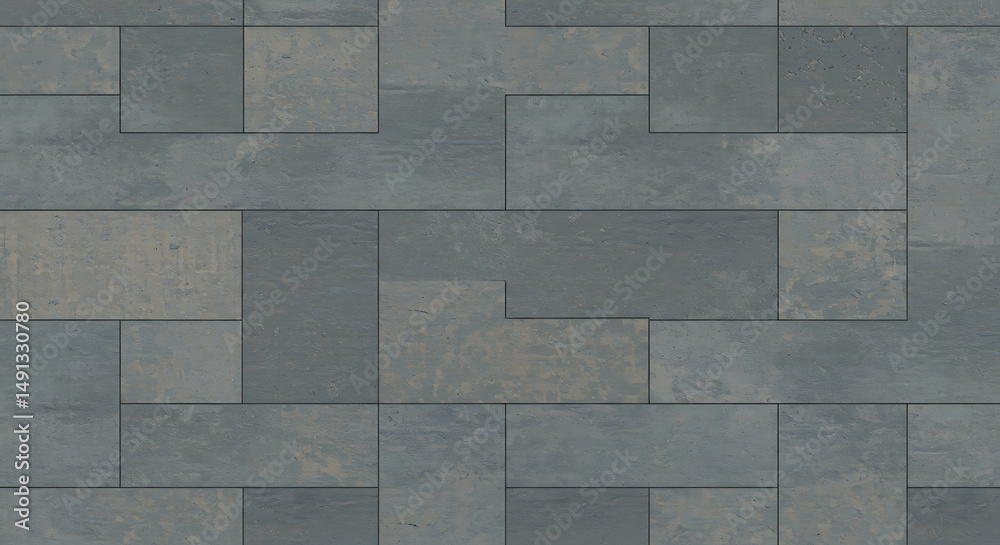 Fototapeta premium Seamless Modular Tile Pattern Concrete Stone Texture Background Material for Design