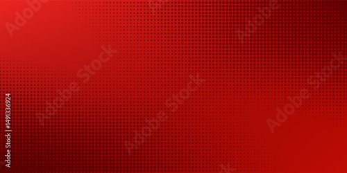 Red diagonal geometric shape with halftone. Modern fiber textured vector eps 10