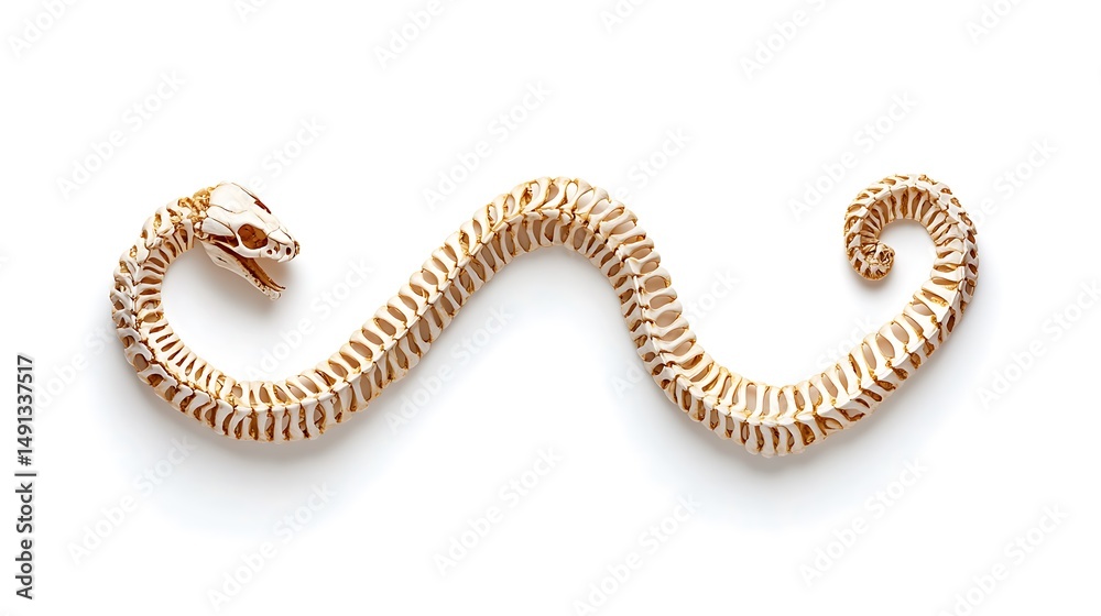 Naklejka premium 黄金の蛇体:繊細なワイヤーアート