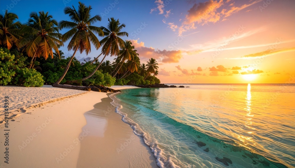 Fototapeta premium sunset on the beach