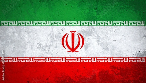 grunge flag of iran