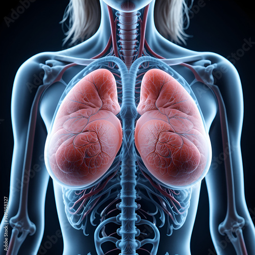 Mammary Glands are Part of Female Body Internal Organs Anatomy