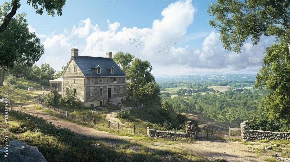 Serene Countryside House on Hilltop Serene Countryside House on Hilltop