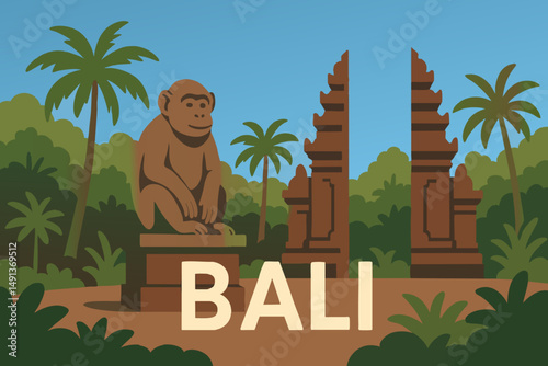 Bali Monkey Forest Landscape