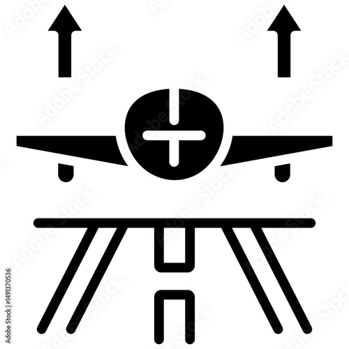 takeoff glyph icon