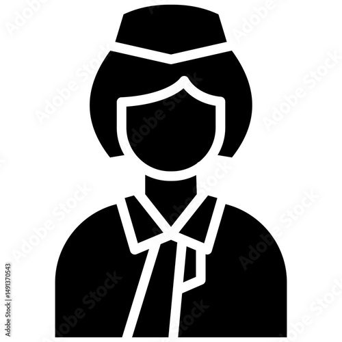  stewardess glyph icon