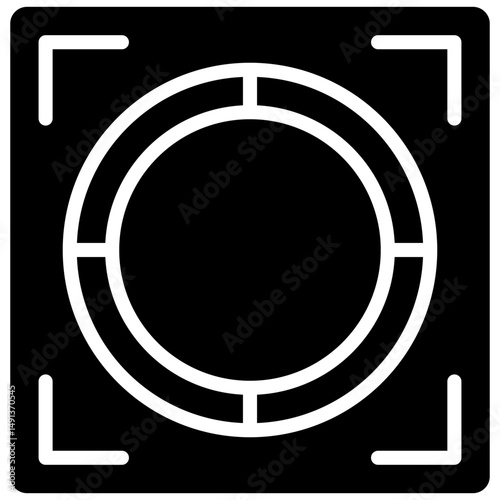 heliport glyph icon