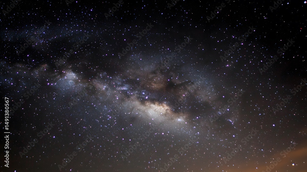 Fototapeta premium Milky Way Galaxy Night Sky Astrophotography Stars Space