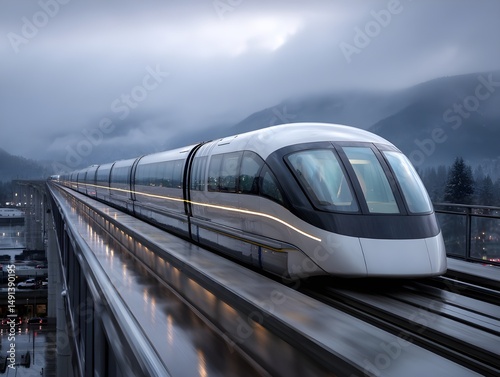 Experience the Futuristic Thrill of a Maglev Train Hovering in Stunning Telephoto High-Speed Precision Imagery