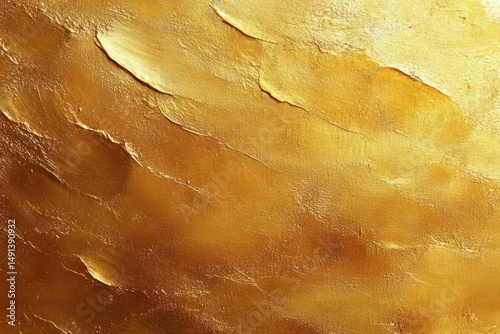 Wallpaper Mural Close-up of golden textured surface with various shades and irregular smooth patterns reflecting light Torontodigital.ca