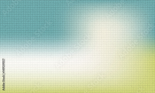 Gradient Mosaic Tile Pattern with Aqua and Yellow Tones