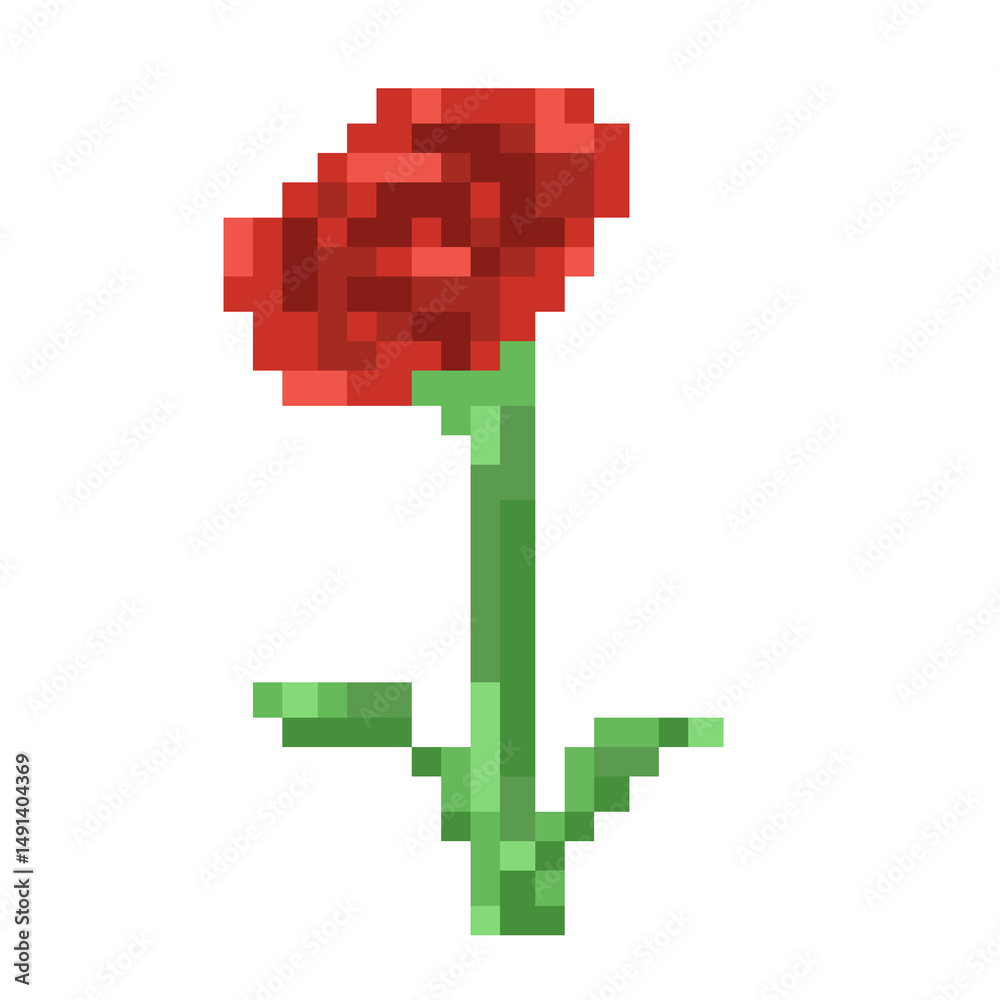Obraz premium Simple flower pixel art