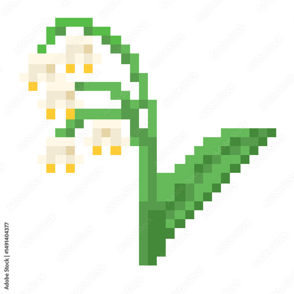 Obraz premium Simple flower pixel art