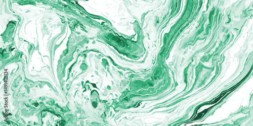 ocean wave swirling abstract design in green and white, resembling marble. the fluid pattern creates a calming and artistic effect,  backgrounds or textures.