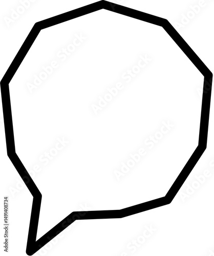 outline speech bubbles geometric shapes, perfect for comics, chats, and graphic design.	