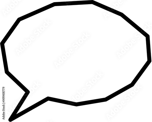 outline speech bubbles geometric shapes, perfect for comics, chats, and graphic design.	