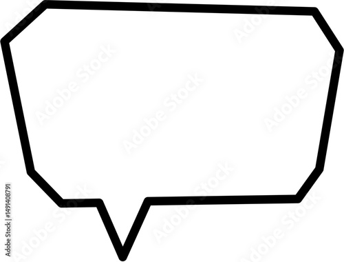 outline speech bubbles geometric shapes, perfect for comics, chats, and graphic design.	