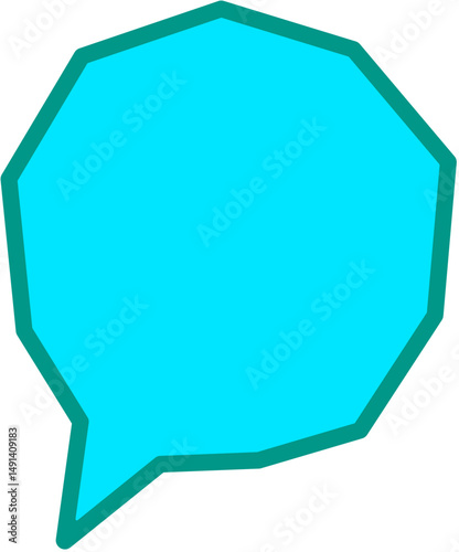 vibrant color speech bubbles geometric shapes, ideal for comics, chat designs, and social media graphics.	