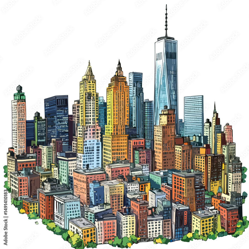 Obraz premium city clip art