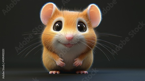 Adorable cartoon mouse
