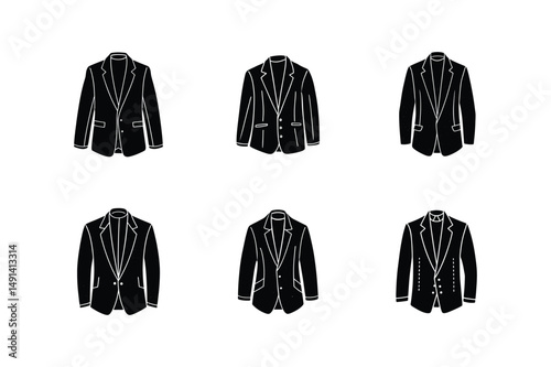 blazer sketch icon silhouette vector illustration