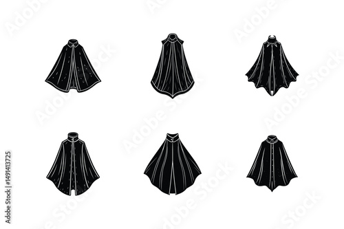 cape sketch silhouette vector illustration
