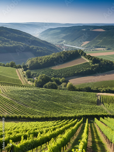 Germany, Saarland, View of vineyards