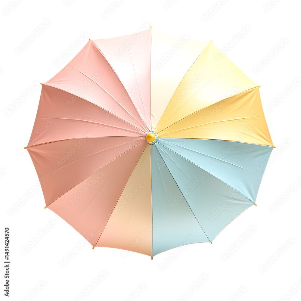 Elegant Travel Beach Umbrella with a Refined Design Isolated on Transparent Background Elegant Travel Beach Umbrella with a Refined Design Isolated on Transparent Background