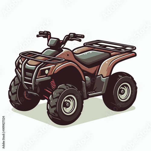 atv motorcycle vector illustration