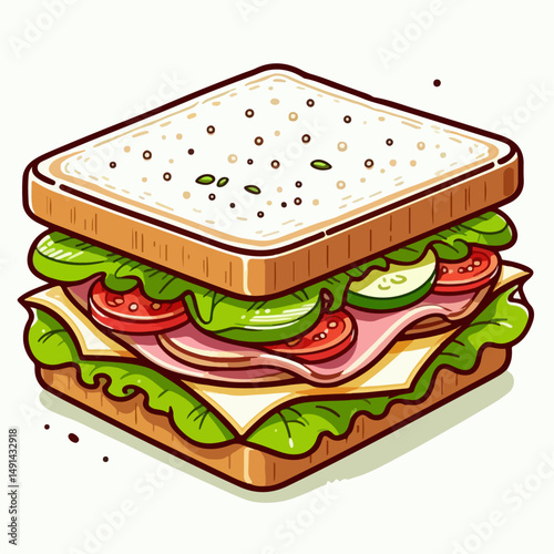 sandwich vector illustration