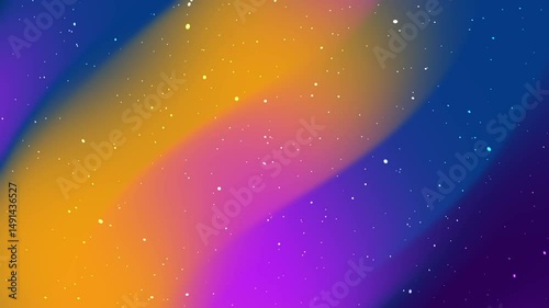 Blurred purple and orange gradient with white dots, a vibrant abstract background suitable for art prints, website banners, and digital design.
