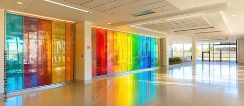 colorful glass wall