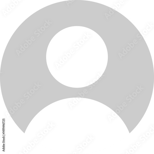 Default gray avatar profile icon, transparent PNG. Social media user icon, WhatsApp DP