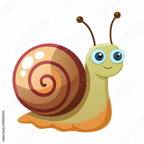funny snail cartoon