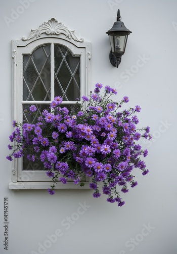 Purple Flowers on Windowbox