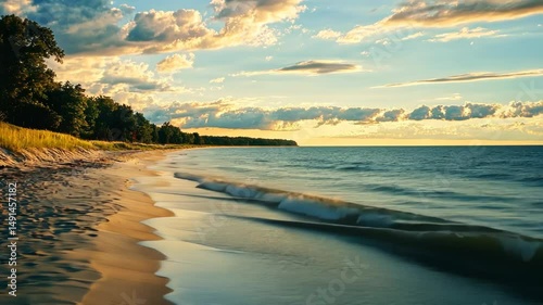 Beach sunset scene