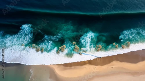 Coastal beach aerial view