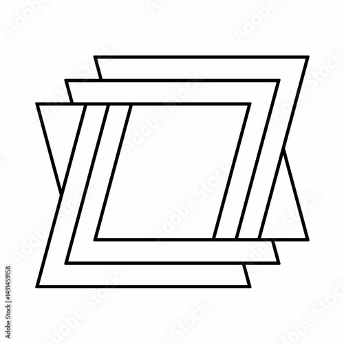 Abstract vector featuring a confusing geometric optical illusion.
