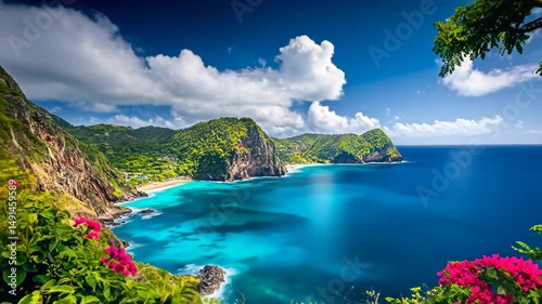 Coastal tropical landscape